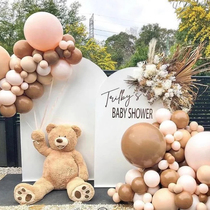 ins Wind retro balloon bean paste color thick romantic shop shopping mall layout baby birthday party decoration