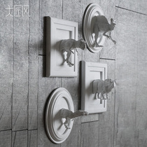 European wall decoration porch Wall 3D three-dimensional creative home accessories hanging personalized resin dinosaur animal wall decoration