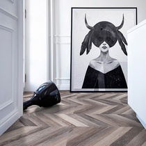 Herringbone parquet gray environmentally friendly wear-resistant household floor heating clothing store reinforced composite wood floor