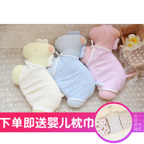 Budi Rabbit spring and summer baby pillow Anti-biased head correction head shape soft cotton core newborn pillow styling pillow