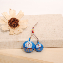 Bell bag machine cat fat mobile phone chain Creative pendant Female Dharma Jingle cat cute Zhaofu cartoon blue