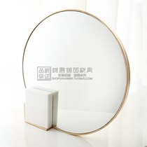 European round decorative mirror simple porch mirror soft home dressing mirror gold edge bathroom mirror Beauty Mirror fitting mirror