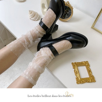 Golden Flowers Japanese sweetheart small piece of pink pieces of lace pile up and female socks