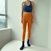 Autumn Winter New Black Nonstick Gross South Korea Routine Double Waisted Pants Nude Sensation High Waist Yoga Gym Fitness Dry Lift Hip