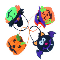halloween kindergarten begging for candy pumpkin bat witch non-woven handmade stall gift bag candy bag