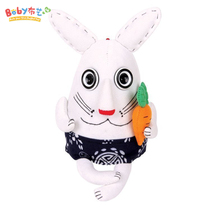 Hand sewn self-made embroidered DIY gift little rabbit paparazzi puppets Puppet doll handmade fabric DIY material bag