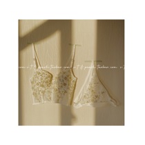 (S T) The flowers are all blooming. French embroidery lace sexy bra gather outside underwear bra suit women