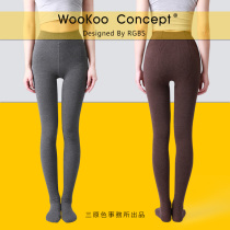 Bottomed socks women autumn outside wear medium thick winter plus plus thick black pantyhose women spring and autumn foot gray cotton