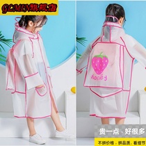 Childrens transparent raincoat kindergarten primary school childrens raincoat big boy poncho boys and girls big brim school clothes