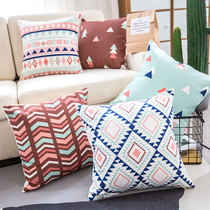 Nordic ins pillow fashion simple geometric striped pillow cushion brown sofa pillow office pillow