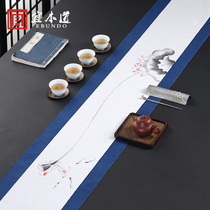 Waterproof tea mat cloth Linen Zen fabric Tea towel New Chinese table flag Tea table Japanese tea mat Tea artist
