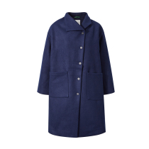 Metersbonwe winter woolen loose solid color coat loose womens casual double-sided heterochromatic coat 239906