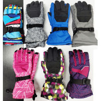 Winter Clip Cotton Ski Gloves Women Plus Suede Thickened Outdoor Riding Gloves Male Windproof Mountaineering Anti-Chilling Ski Gear