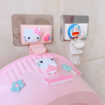 Household bathroom-free washbasin adhesive hook kitchen board no trace sticky hook bathroom can be hung basin shelf