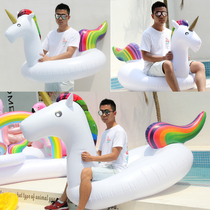 ins Net red white unicorn Mount children swimming ring water inflatable floating row adult large swimming ring
