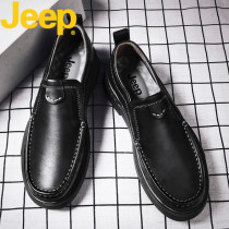 jeep jeep mens shoes summer 2021 new British business formal wear black suit leather shoes leather casual shoes