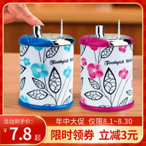 Nordic style cute automatic toothpick box Press Type pop-up net red creative toothbox household high-grade toothpick bottle poking