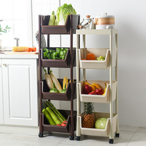 Kitchen rack storage rack storage rack ground floor utility rack multi-layer vegetable basket living room shelf storage rack finishing rack
