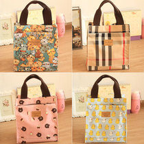 Korean imported fabric Korean style printed tote bag lunch box bag lunch bag small bag waterproof fabric