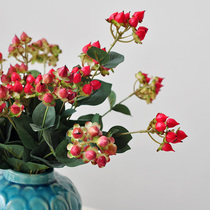 (Nine Thoughts) Emulation Flower Fruit Fire Dragon Beads Golden Silk Peach Fruit Floral Accessories Soft Dress Design Floral Material F616