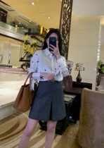 High and customized self-leaving too much love it with real silk mulberry silk big card blouses high-end lining women