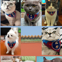 Fengwen series dog saliva towel English short Teddy small dog triangle towel cat bib bib bib cat saliva towel