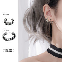 Chain earrings retro earrings 2021 new fashion fashion earrings Korean temperament Net red earrings female sterling silver