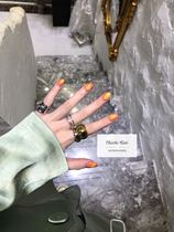 chichikivi gold and silver flat light does not fade wide ring narrow ring ring niche fashion ins ring Female Personality