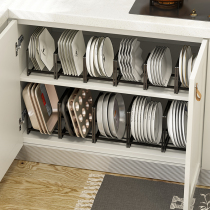 Yushijia cabinet plate rack kitchen cabinet dish partition drawer dish storage rack household small
