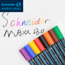 3 x Schneider Maxx130 Marker Office Marker High Capacity Eco-Friendly Black Blue Red Signed Pens from Multi-Province Germany