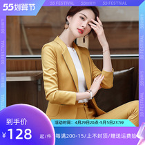 Suit suit woman 2021 Spring and autumn style Fashion Professional Temperament goddess Fan Xiaohe Short Thin Western Suit