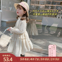 Little pudding baby baby childrens clothing 2021 new childrens foreign style skirt girls autumn dress baby dress