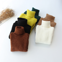 Childrens sweater Autumn Winter New Baby Kids Dress High-collar Dress Boy Line Sweater Thickened Girl Knitted Sweater