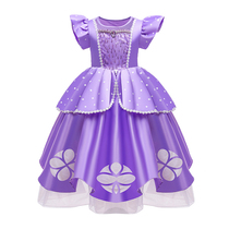 Sofia Girls Baby Summer New Sofia Princess Dress Kids Dress Tutu Halloween Costume