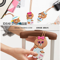 Line Friends Sister Chuko Brown Sister Luggage Travel Link Link Link Link Link Link Link Link Line Hanging