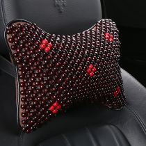 Car supplies wooden bead headrest breathable environmental protection neck pillow cushion summer cool jade bead pillow neck artifact