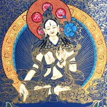 Pure Hand Painted Donka White Degree Mother High 37cm Good Epiphany in Nepal Donka Art Painter TS62