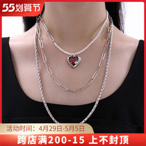 NANAX FOURTRY Trend Partners JOINT LOVING LONG Pearl Autumn Winter Sweater Necklace Triple Cascade Wear