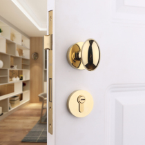 Taiwan Yibili American Light Ballon Lock Simply Modern Golden Wood Door Handle Interior Bedroom Silent Door Lock