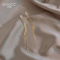 Earrings 2021 new fashion women cold air quality long tassel drop earrings 925 sterling silver silver needle stud earrings earrings