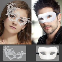 Halloween masquerade party mask half face wrap cloth mask mens and womens suit bronzing patch decorative eye mask