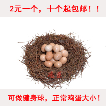Ten red stone eggs White marble white massage ball Jade handle pieces Health ball handball
