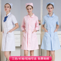 Health care white coat nurse clothes white coat embroidery artist beauty salon doll collar nurse work clothes oral pharmacy uniform