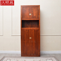 Camphor wood foyer cabinet Solid wood storage bookcase home custom furniture porch storage cabinet New Chinese style simple shoe cabinet