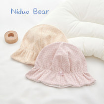 Nido Bear 2022 Baby Hat Autumn Newborn Haldoor Hat Ultra Cute Princess Fisherman Hat Pure Cotton Newborn Baby Hat