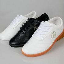 Red Cotton Tai Chi Shoes ratio Soft Bull Leather Wear Resistant Bull Fascia Bottom Women Martial Arts Shoes Man Practice Shoes Summer Kung Fu Shoes Soft Base