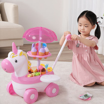Foreign trade children live house little girl simulation kitchen baby 3-6 years old ice cream cart selling toy set