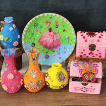 3d three-dimensional snowflake mud painting Pearl mud clay painting wooden board painting Children diy handmade material package puzzle