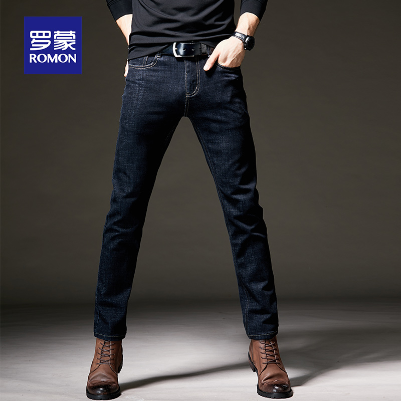 Luo Meng Niu pant men Korean version of the trend slim stretch small feet long pants loose thickened tooling fashion brand pants men