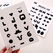 DIY photo album accessories funny stickers emoji stickers handmade Make up 3 pieces